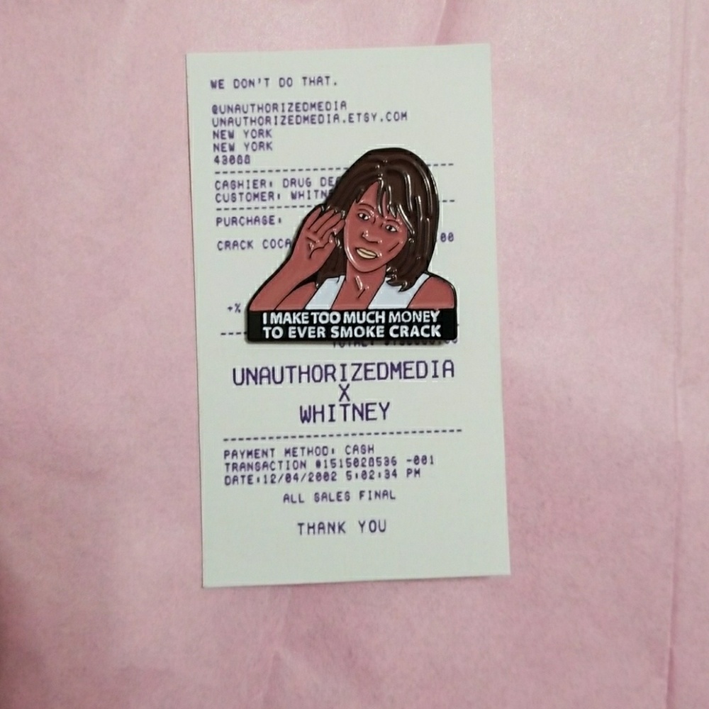 Unauthorized Media X Whitney Houston Enamel Pin